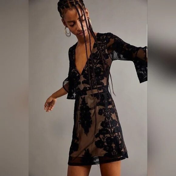 Free People Dress For Love and Lemons Temecula Lace Dress Small NWT - Picture 2 of 8